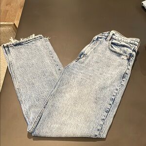 Abercrombie & Fitch 90s Straight Ultra High Rise Light Wash Denim Jeans